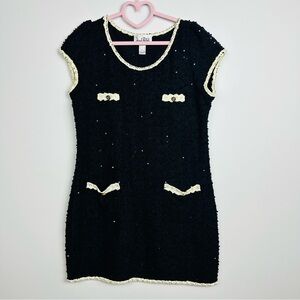 Joseph Ribkoff Vintage Black Fitted Pockets Dress Size 12